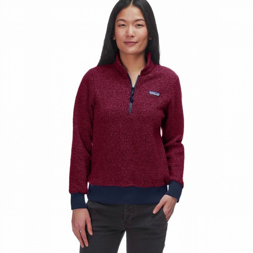 Patagonia Women's Woolyester Fleece Pullover Jacket Oxide Red Size Medium